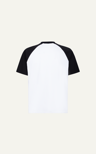  AG29 FACTORY LOOSE FIT T- SHIRT RAGLAN - WHITE 