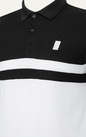 T60 FACTORY SLIMFIT STRIPED POLO - BLACK