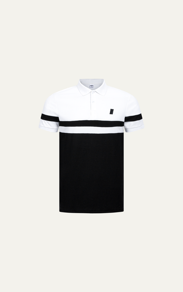  T60 FACTORY SLIMFIT STRIPED POLO - WHITE