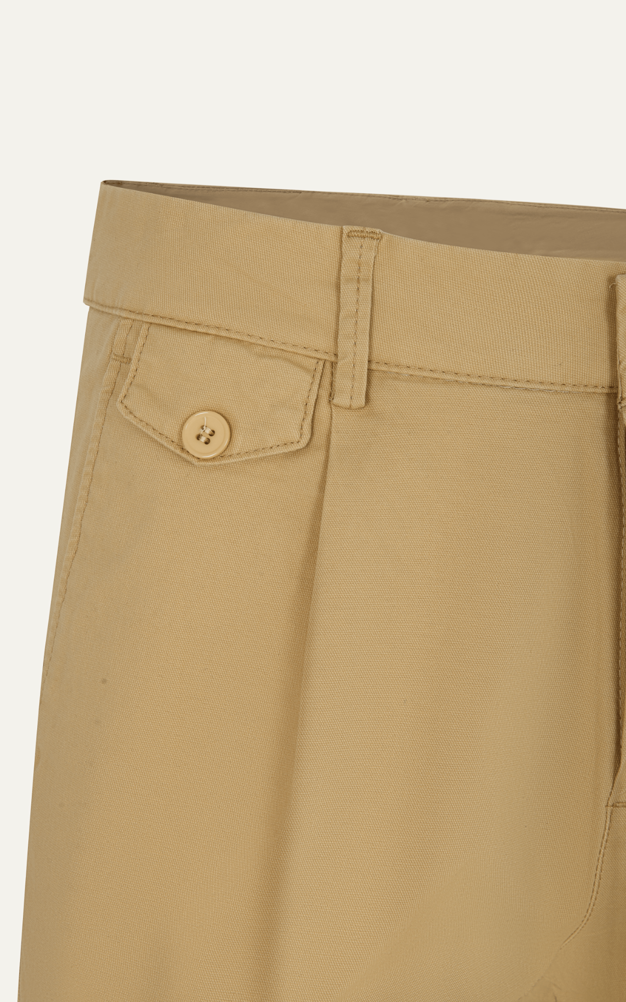 AG513 STUDIO SLIMFIT PLEATED CHINO KHAKI SHORT - YELLOW