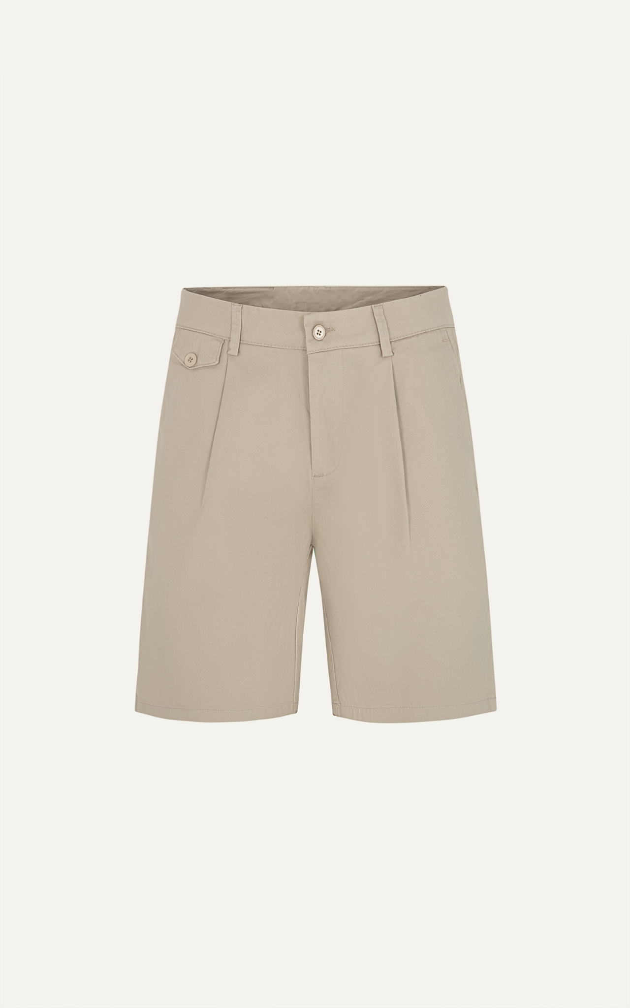 AG514 STUDIO SLIMFIT NEW PLEATED CHINO SHORT - BEIGE