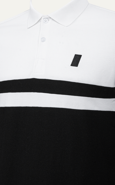  T60 FACTORY SLIMFIT STRIPED POLO - WHITE 