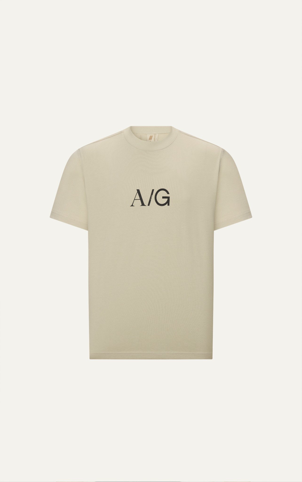 T738 FACTORY LOOSE FIT BIG LOGO T-SHIRT - LIGHT BEIGE