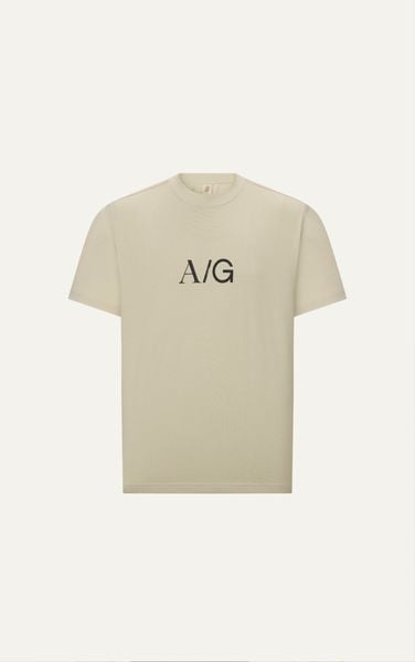  T738 FACTORY LOOSE FIT BIG LOGO T-SHIRT - LIGHT BEIGE