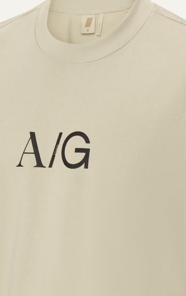  T738 FACTORY LOOSE FIT BIG LOGO T-SHIRT - LIGHT BEIGE 
