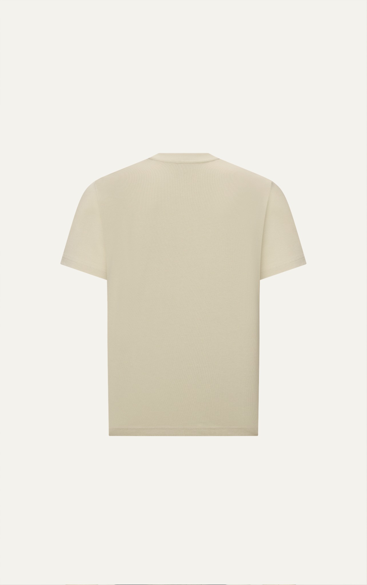 T738 FACTORY LOOSE FIT BIG LOGO T-SHIRT - LIGHT BEIGE