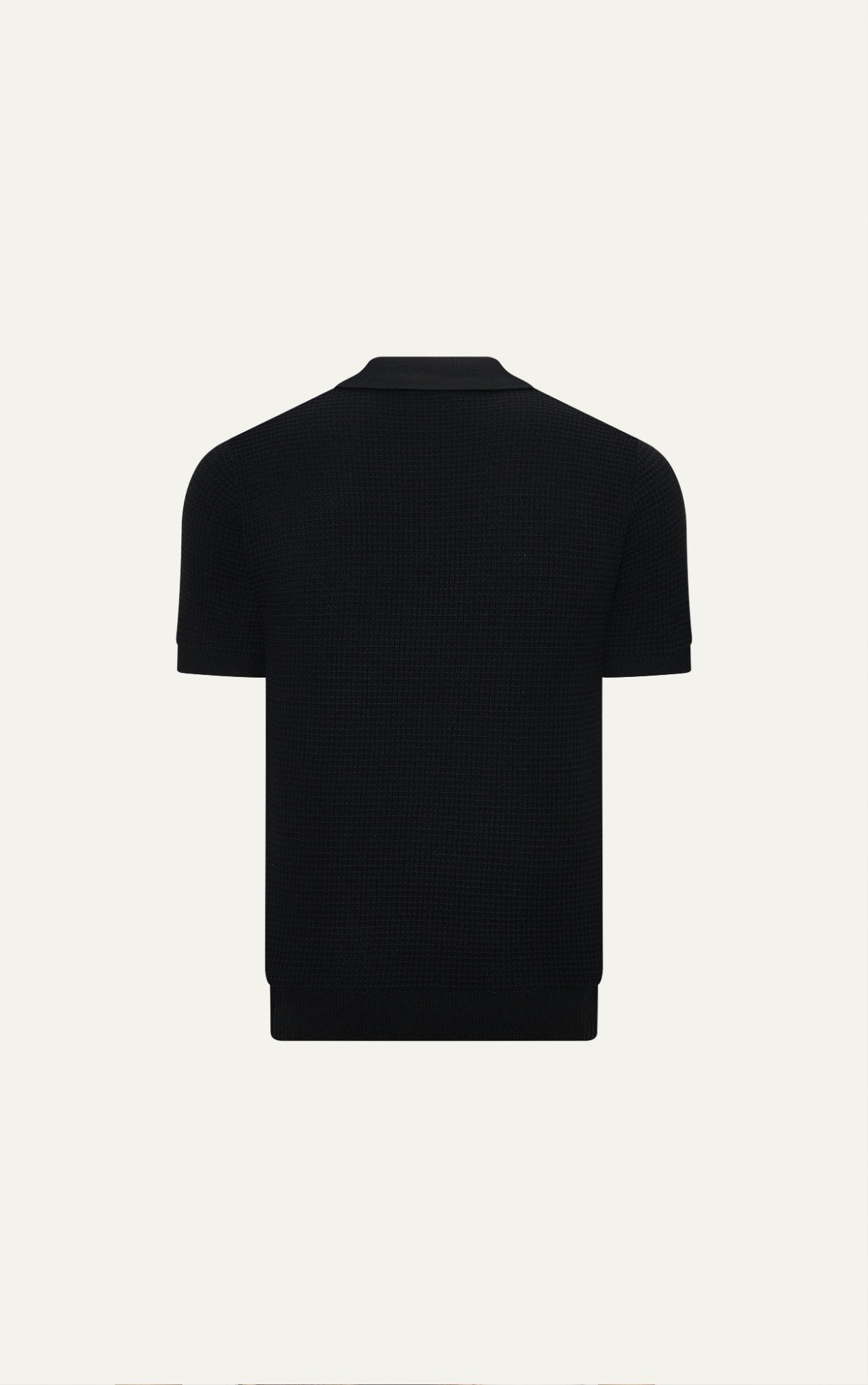 AG739 PREMIUM REGULAR FIT KNIT POLO - BLACK