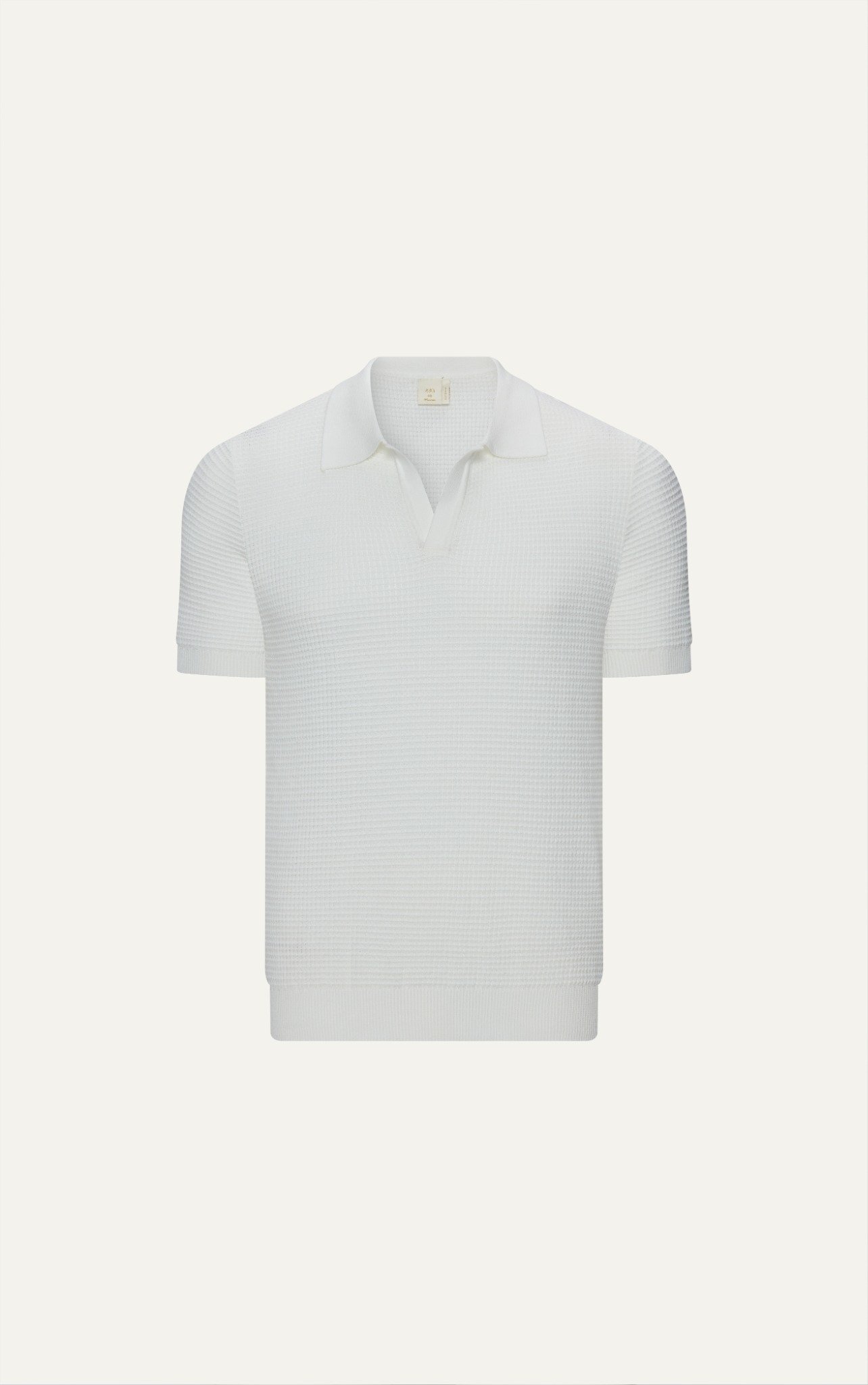 AG739 PREMIUM REGULAR FIT KNIT POLO - WHITE