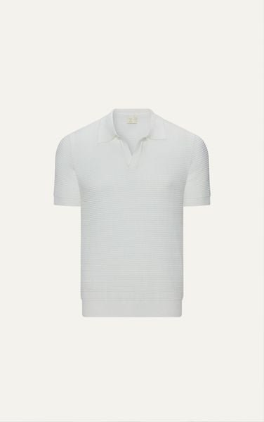  AG739 PREMIUM REGULAR FIT KNIT POLO - WHITE