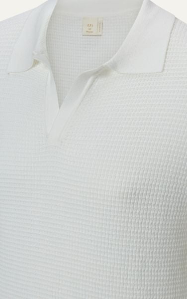  AG739 PREMIUM REGULAR FIT KNIT POLO - WHITE 