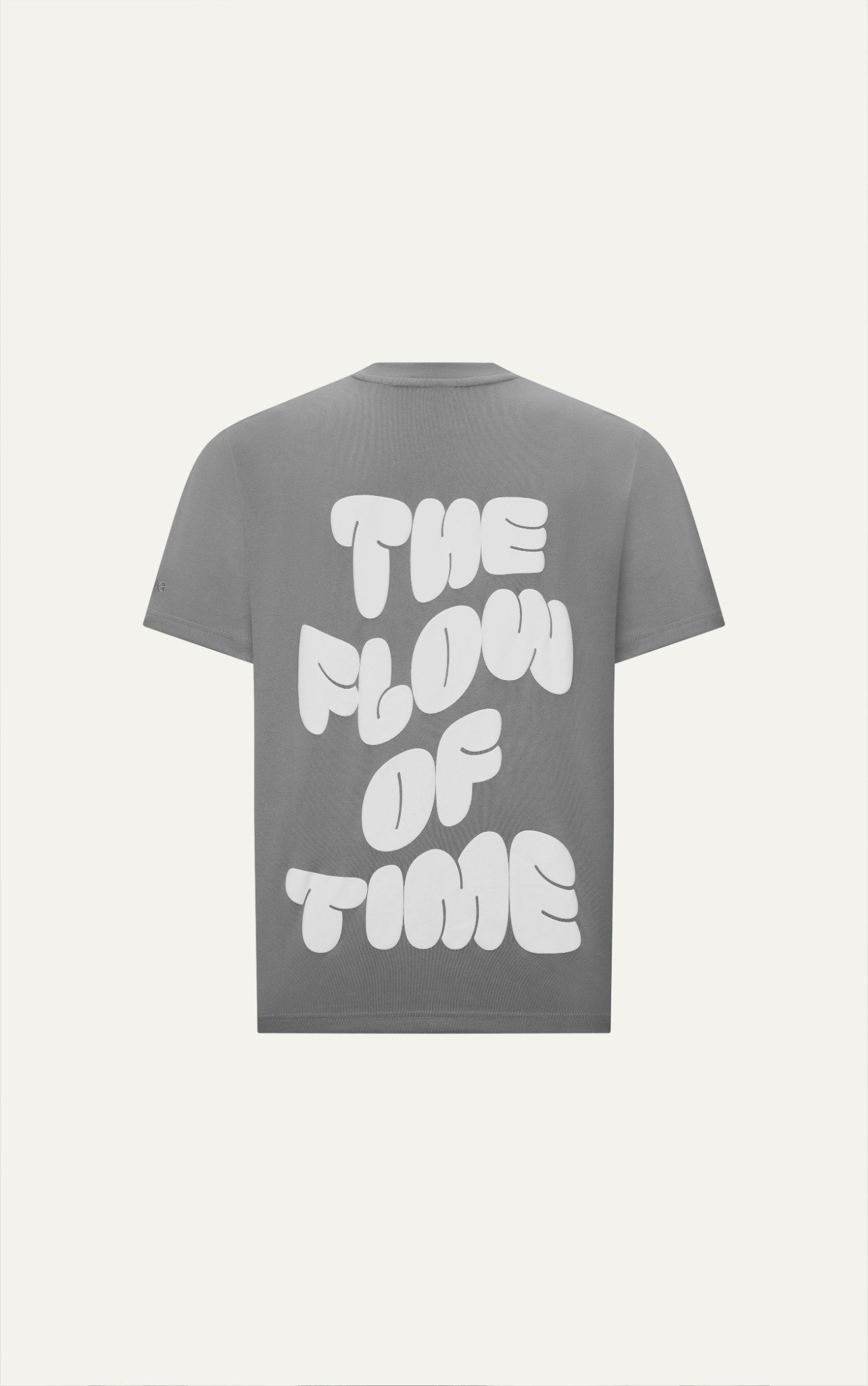 AG15 STUDIO LOOSE FIT BUBLE PRINTED LOGO T-SHIRT - LIGHT GRAY
