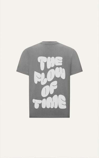  AG15 STUDIO LOOSE FIT BUBLE PRINTED LOGO T-SHIRT - LIGHT GRAY