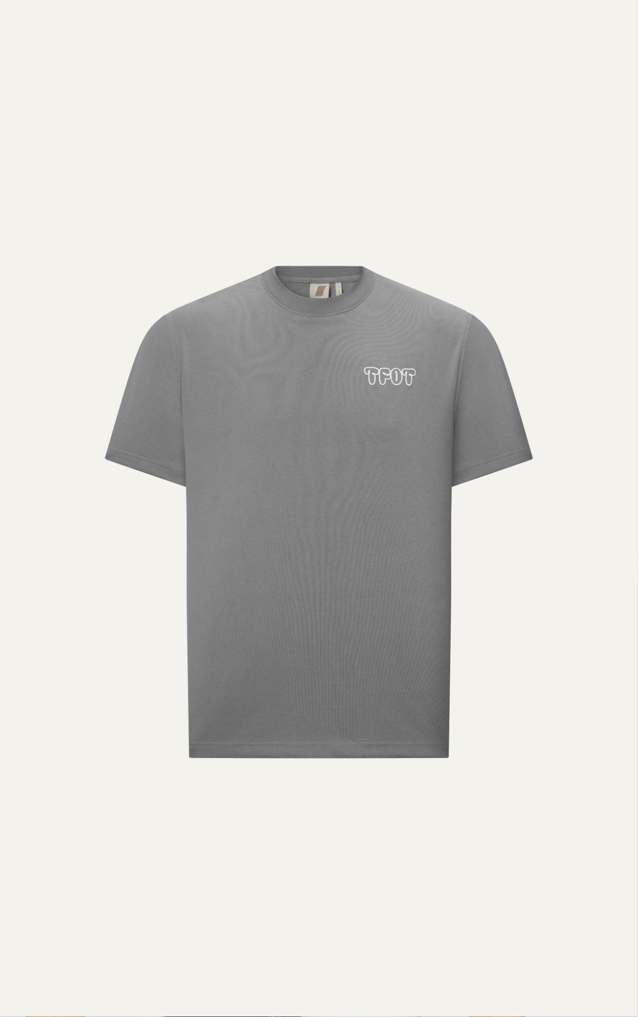 AG15 STUDIO LOOSE FIT BUBLE PRINTED LOGO T-SHIRT - LIGHT GRAY