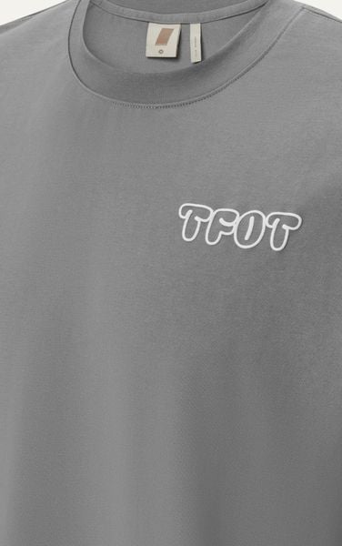  AG15 STUDIO LOOSE FIT BUBLE PRINTED LOGO T-SHIRT - LIGHT GRAY 