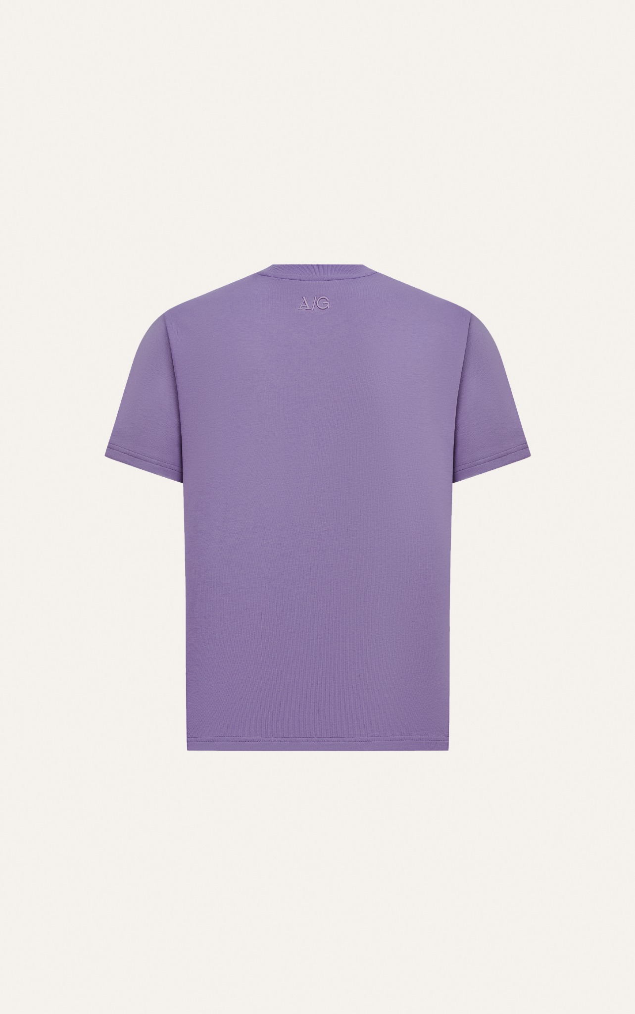 AG730 STUDIO LOOSE FIT LOGO EMBROIDERED T-SHIRT - LIGHT PURPLE