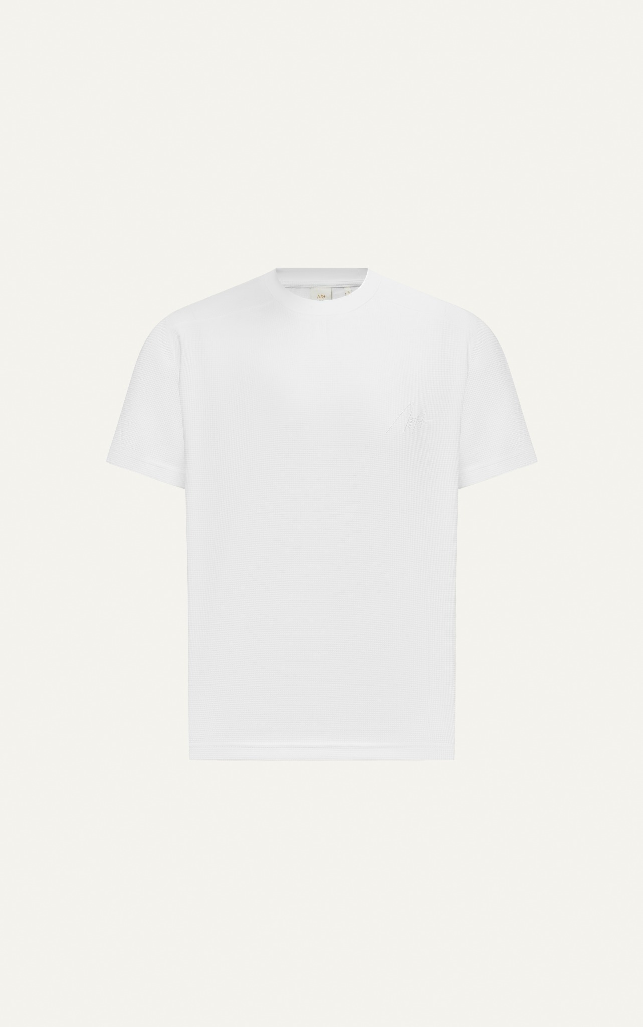 AG09 PREMIUM LOOSE FIT HANDWRITTEN LOGO T-SHIRT - WHITE