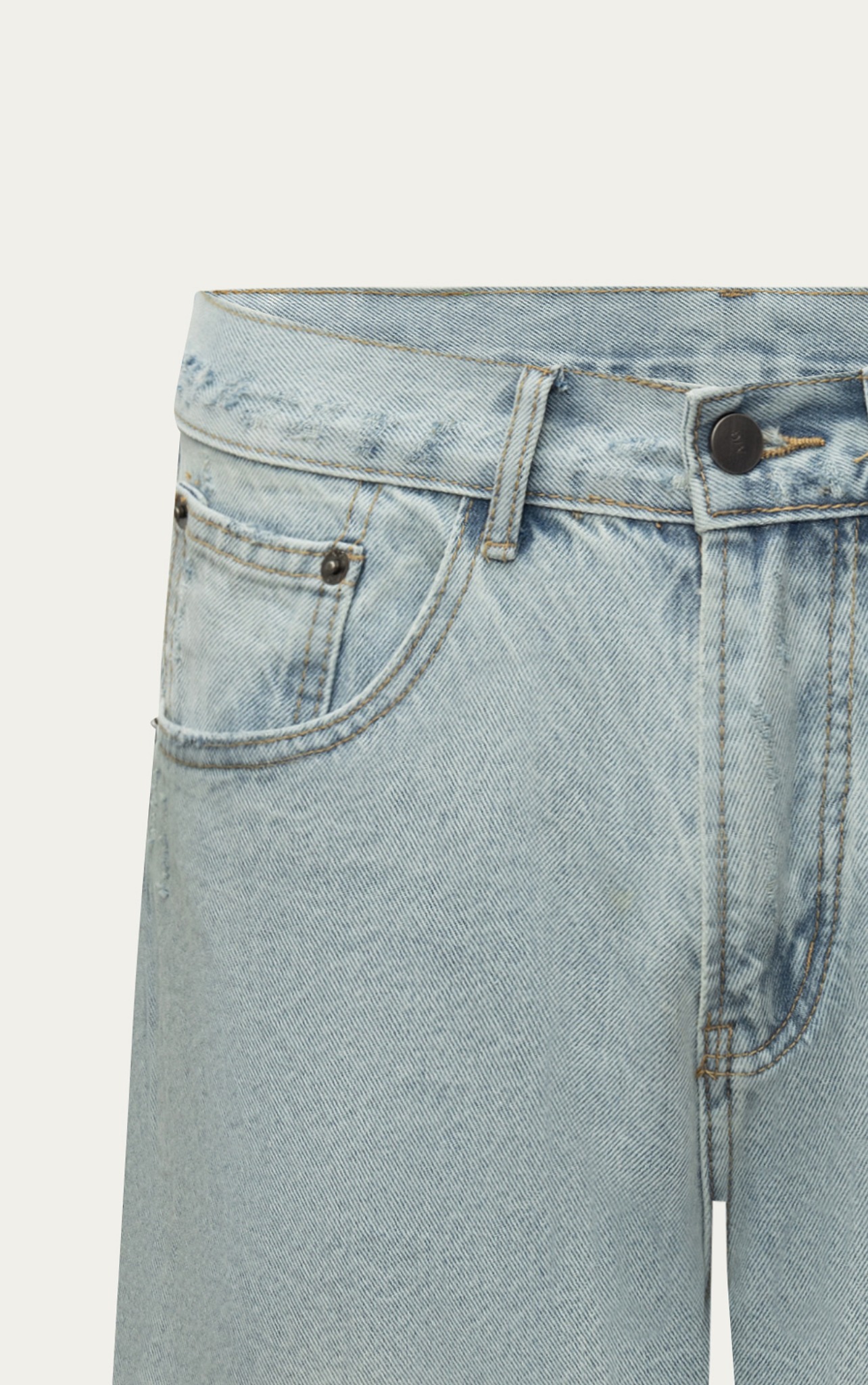 AG256 STUDIO SLIM FIT BASIC SHORT JEANS - LIGHT BLUE