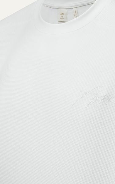  AG09 PREMIUM LOOSE FIT HANDWRITTEN LOGO T-SHIRT - WHITE 