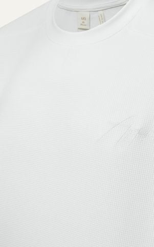 AG09 PREMIUM LOOSE FIT HANDWRITTEN LOGO T-SHIRT - WHITE