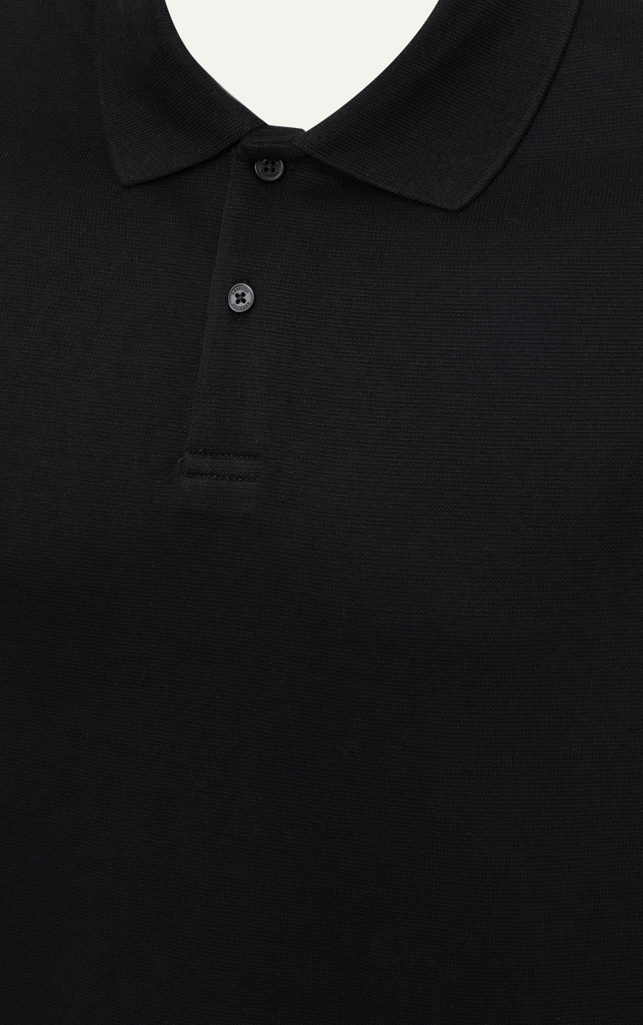 AG001 STUDIO LOOSE FIT BASIC POLO - BLACK