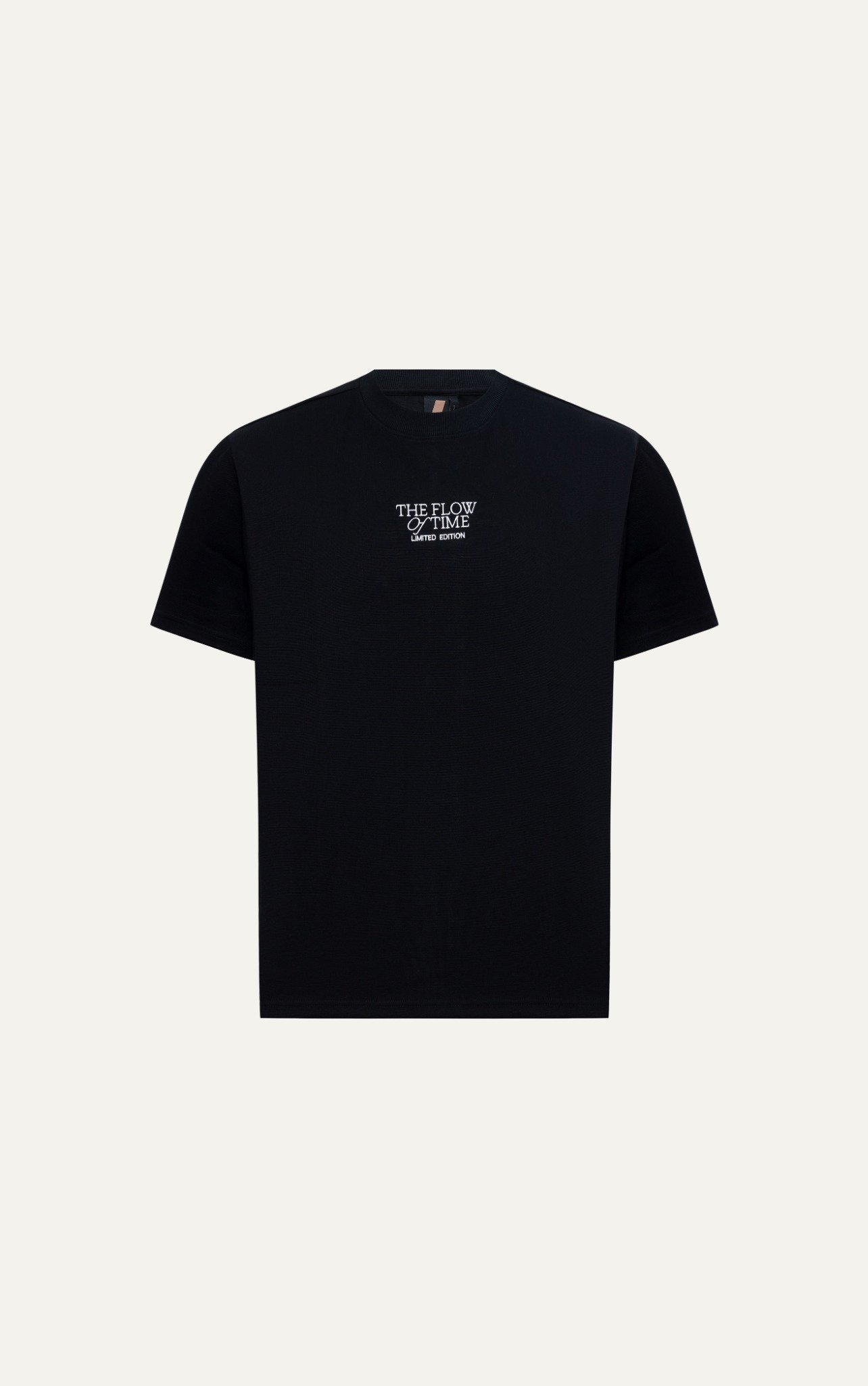 AG702 STUDIO LOOSE FIT "THE FLOW OF TIME" T-SHIRT - BLACK