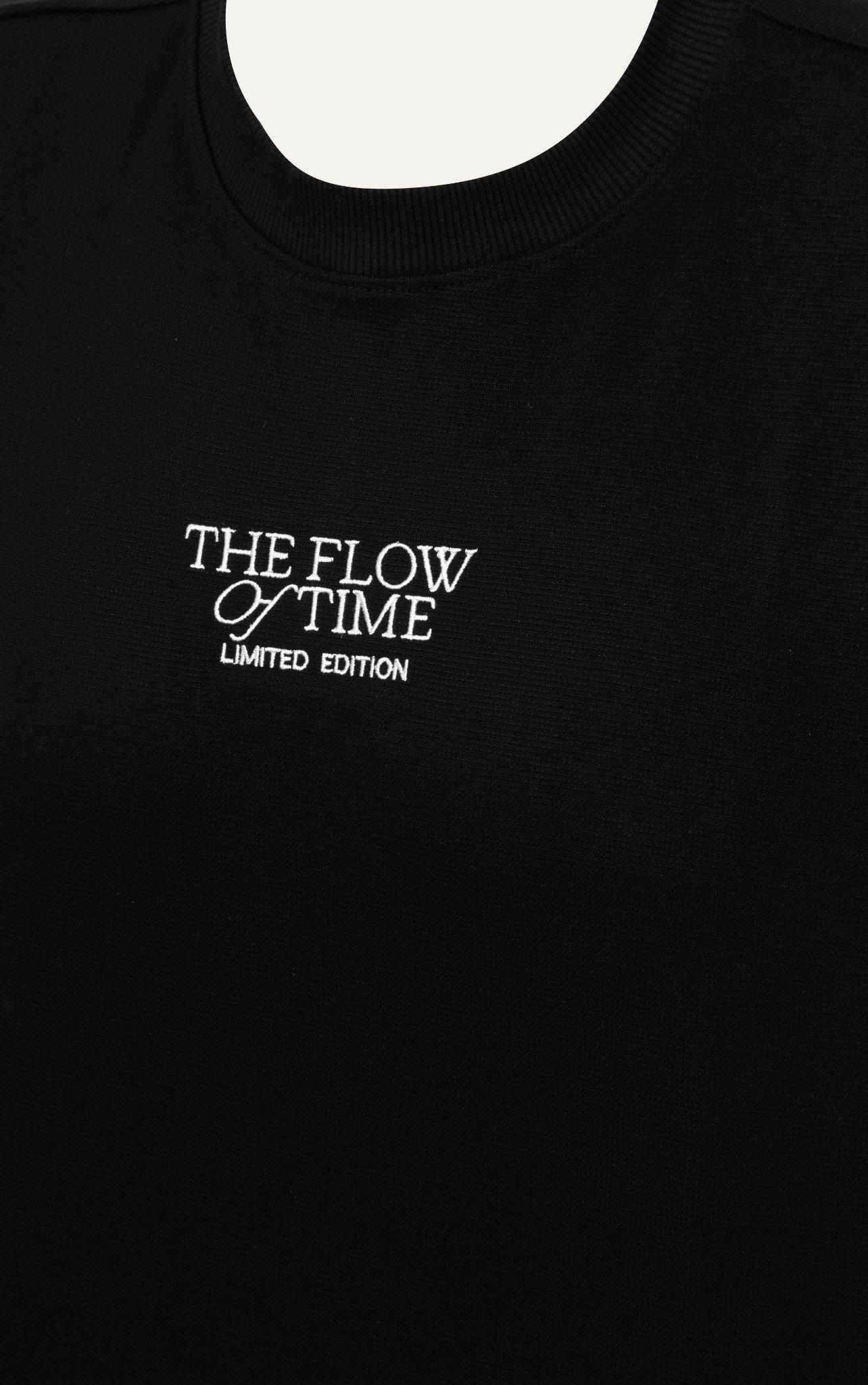 AG702 STUDIO LOOSE FIT "THE FLOW OF TIME" T-SHIRT - BLACK