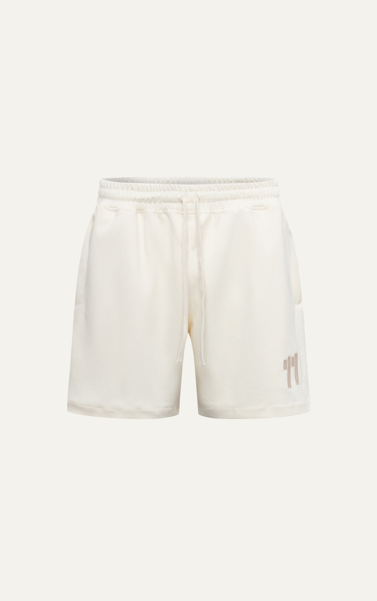 AG12 STUDIO LOOSE FIT ICONIC "11" SHORT - OFF WHITE