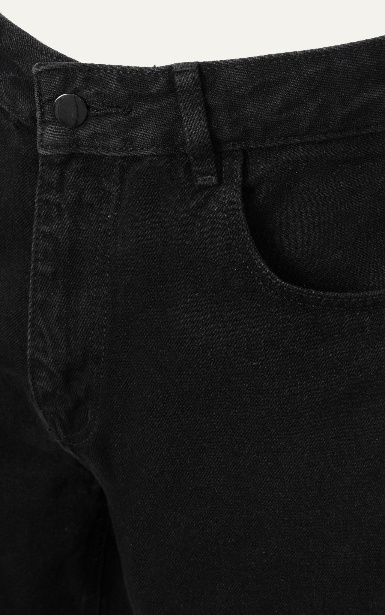 AG04 FACTORY LOOSE FIT BAGGY SHORT JEANS - BLACK