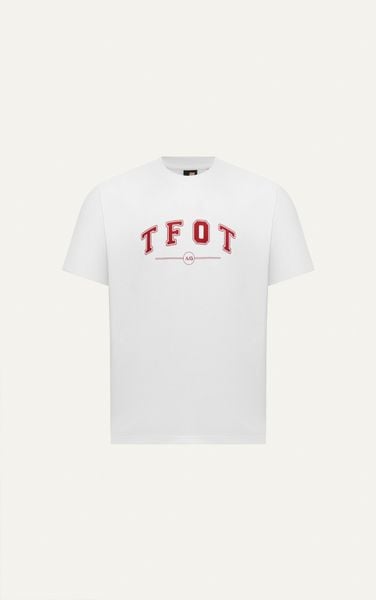  AG06 STUDIO LOOSE FIT PRINTED "TFOT" T-SHIRT - WHITE