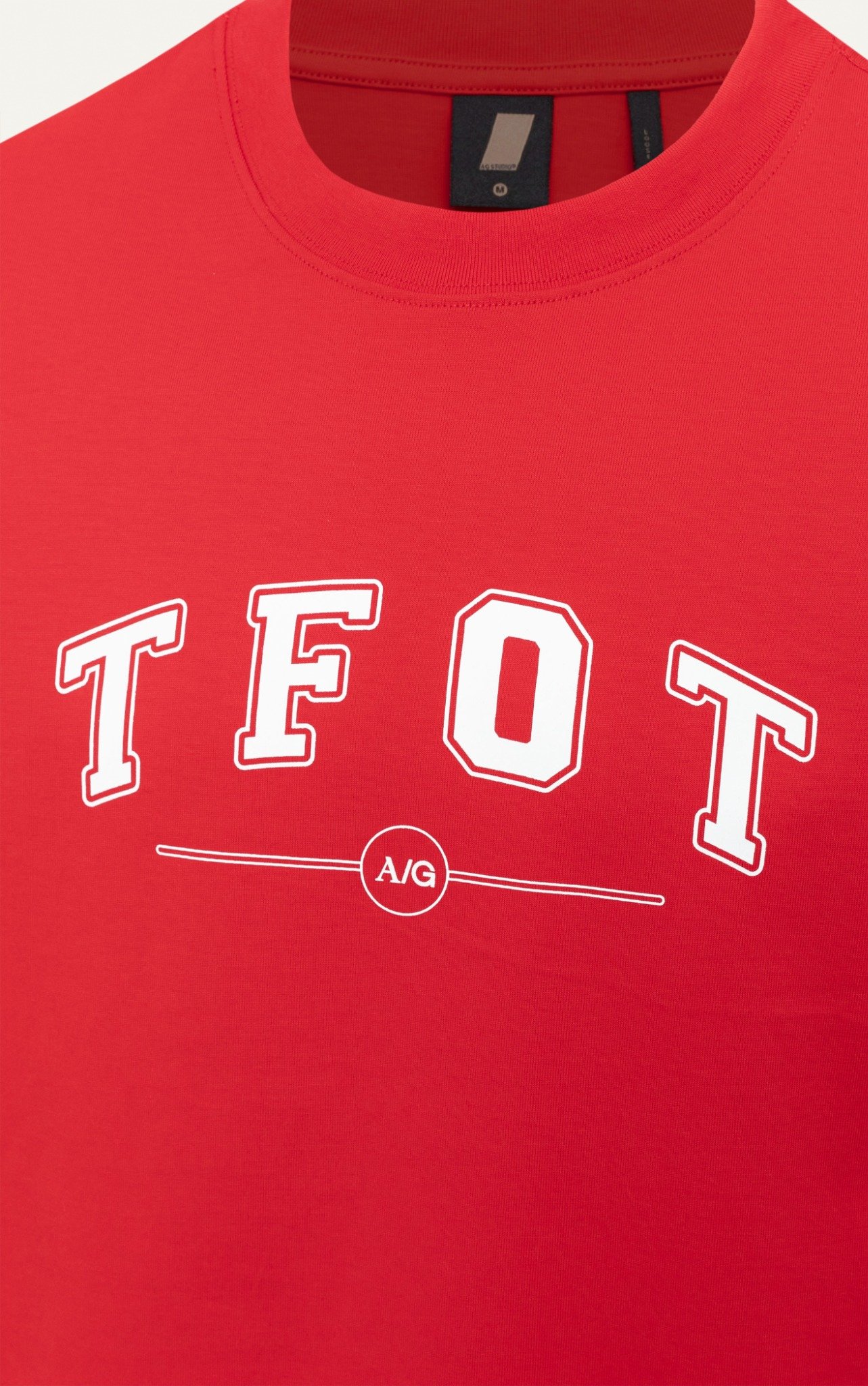 AG06 STUDIO LOOSE FIT PRINTED "TFOT" T-SHIRT - RED