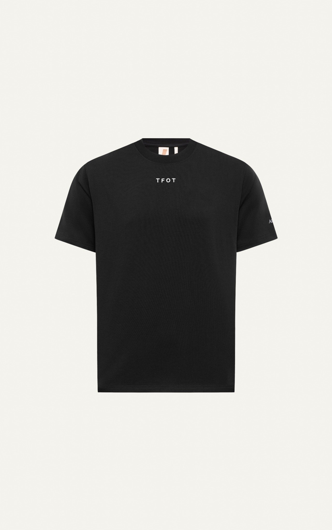 AGTL03 STUDIO REGULAR FIT EMBROIDERED "TFOT" T-SHIRT - BLACK