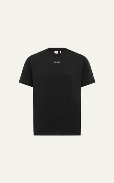  AGTL03 STUDIO REGULAR FIT  EMBROIDERED "TFOT" T-SHIRT - BLACK