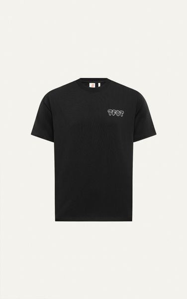  AG05 STUDIO LOOSE FIT BUBLE PRINTED LOGO T-SHIRT - BLACK 