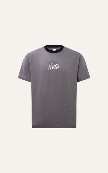  AG708 STUDIO LOOSE FIT ICONIC LOGO T-SHIRT - GREY