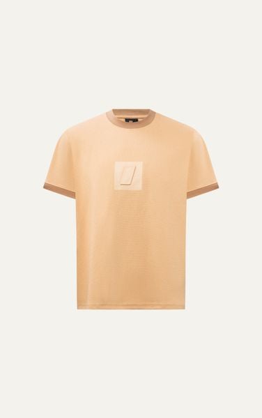  T709 STUDIO LOOSE FIT T-SHIRT 3D EFFECT LOGO - BROWN