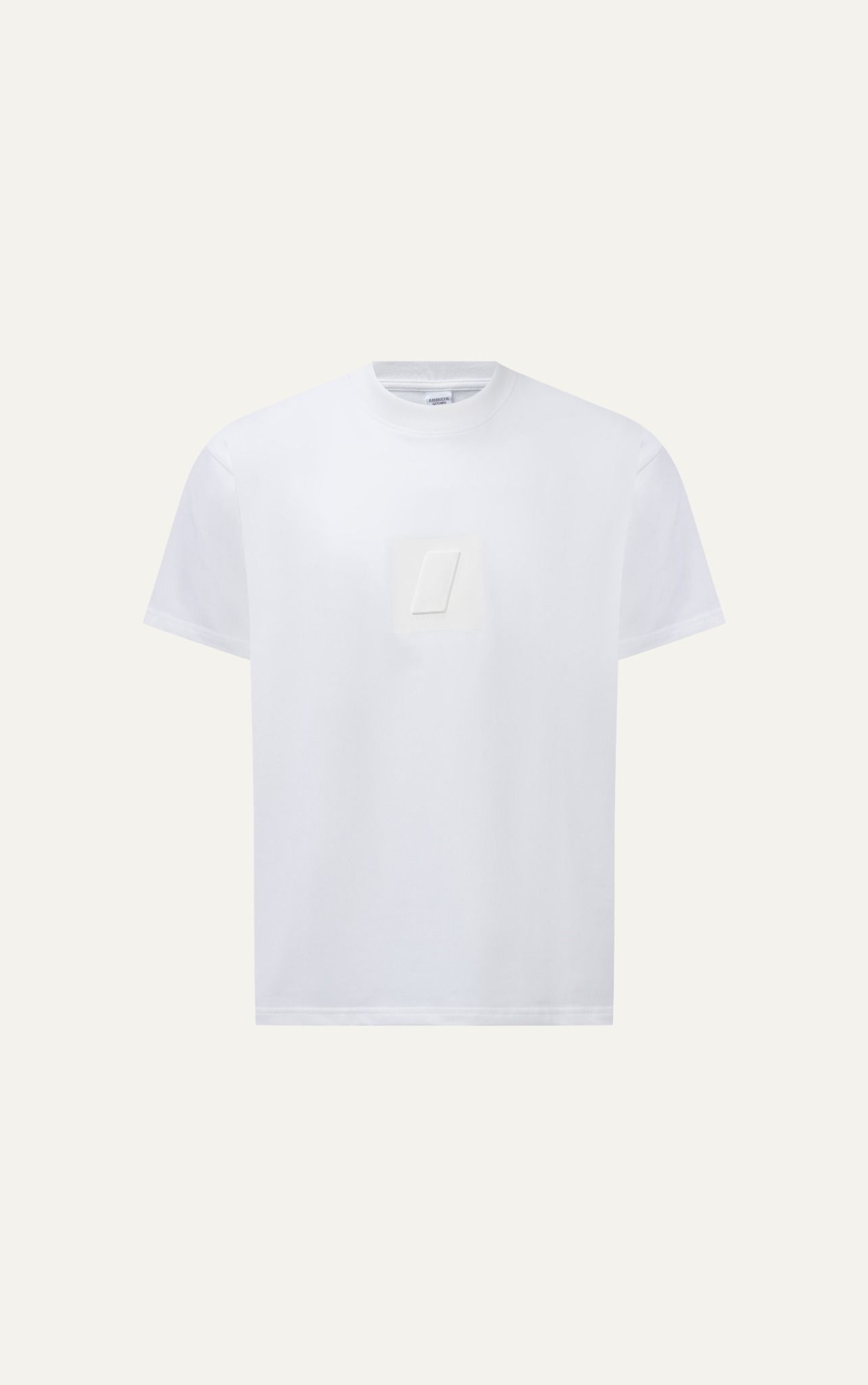  T707 STUDIO LOOSE FIT 3D EFFECT LOGO T-SHIRT - WHITE 