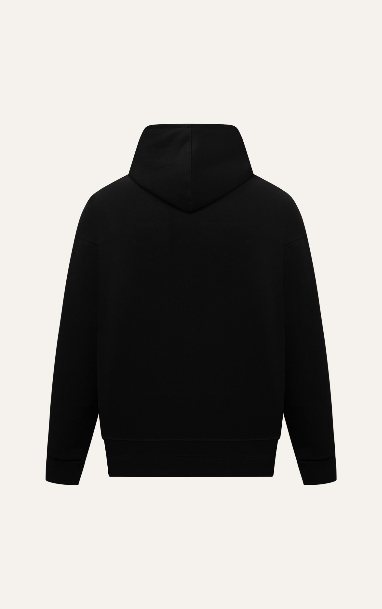 AG18 STUDIO LOOSE FIT 3D EFFECT LOGO HOODIE - BLACK
