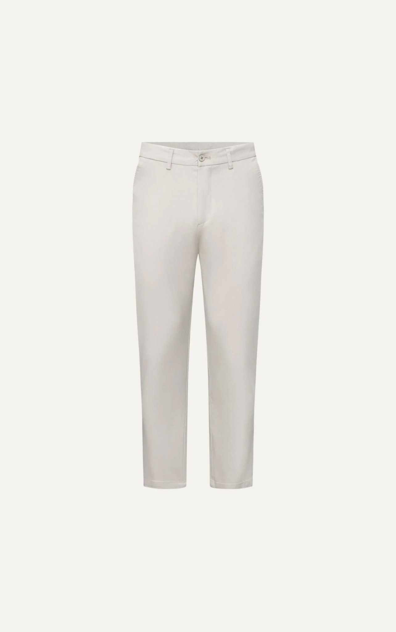 AG509 PREMIUM SLIMFIT ELASTIC WAIST KHAKI TROUSERS - OFF WHITE