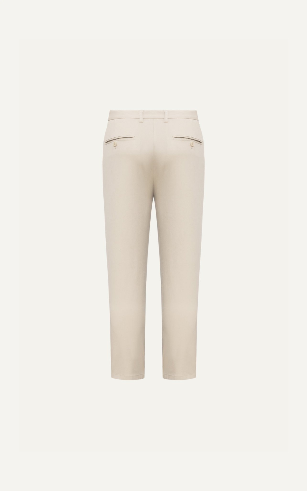 AG509 PREMIUM SLIMFIT ELASTIC WAIST KHAKI TROUSERS - BEIGE