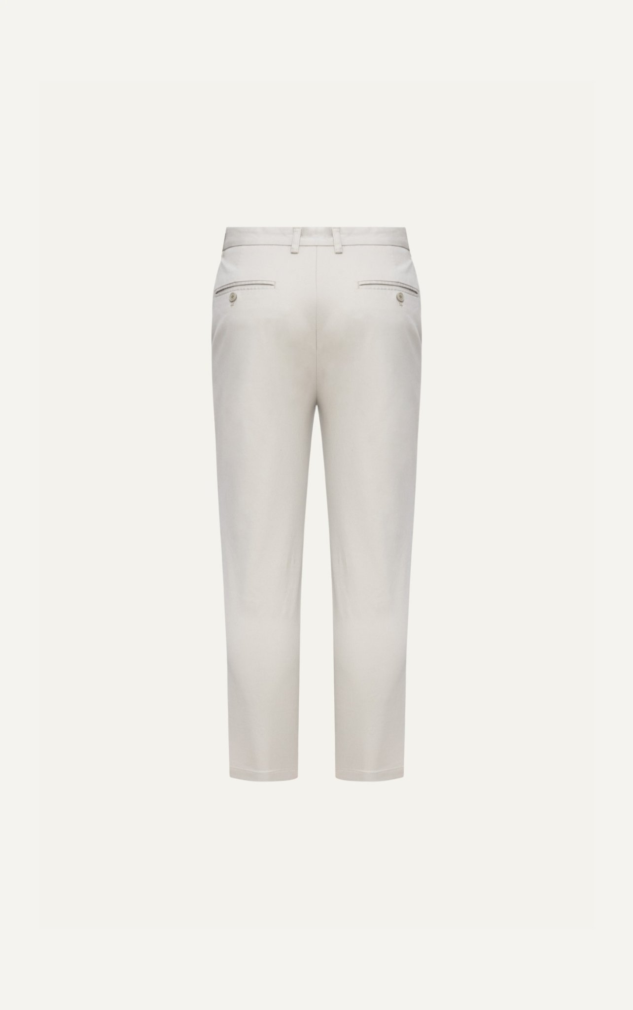 AG509 PREMIUM SLIMFIT ELASTIC WAIST KHAKI TROUSERS - OFF WHITE