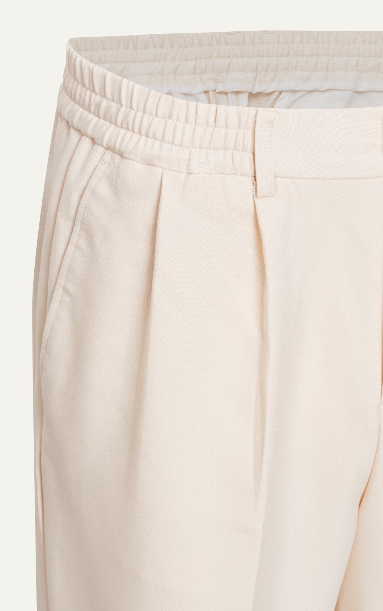 AG19 STUDIO LOOSE FIT RELAX TROUSERS - OFF WHITE
