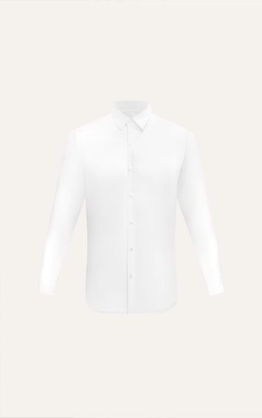  AG007 PREMIUM SLIMFIT TEXTURE SHIRT - WHITE