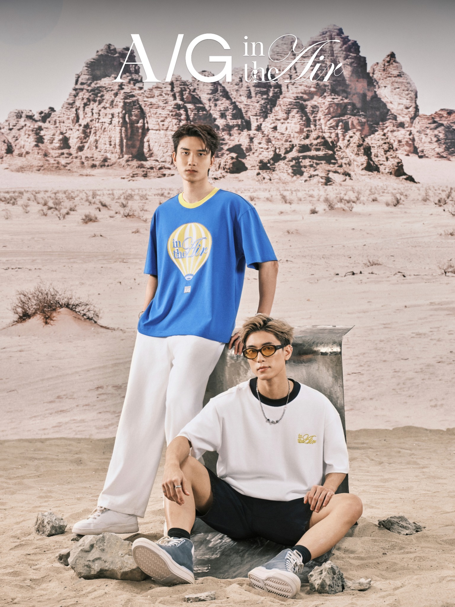 AG09 STUDIO LOOSE FIT LOGO T-SHIRT - BLUE