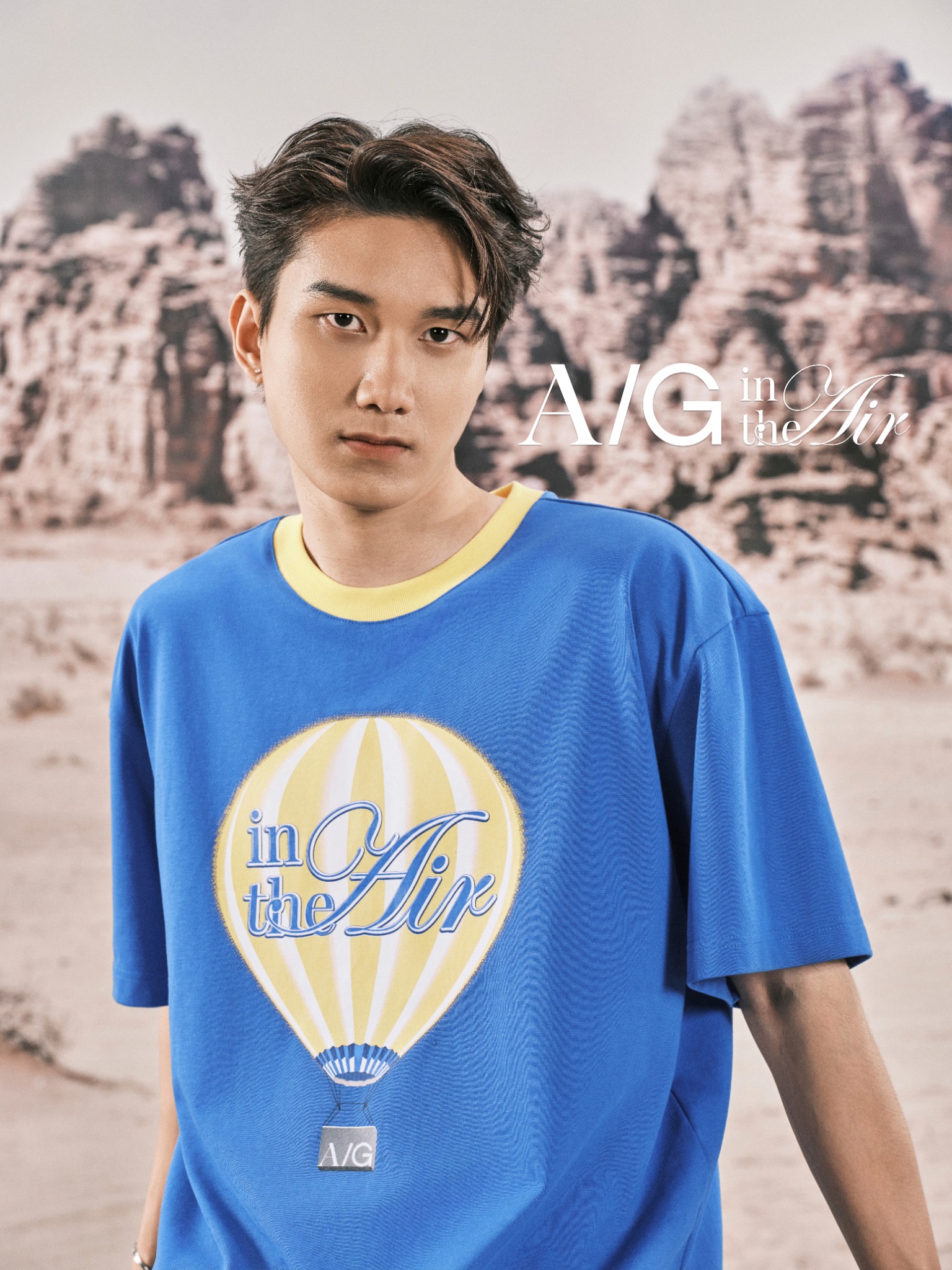 AG09 STUDIO LOOSE FIT LOGO T-SHIRT - BLUE