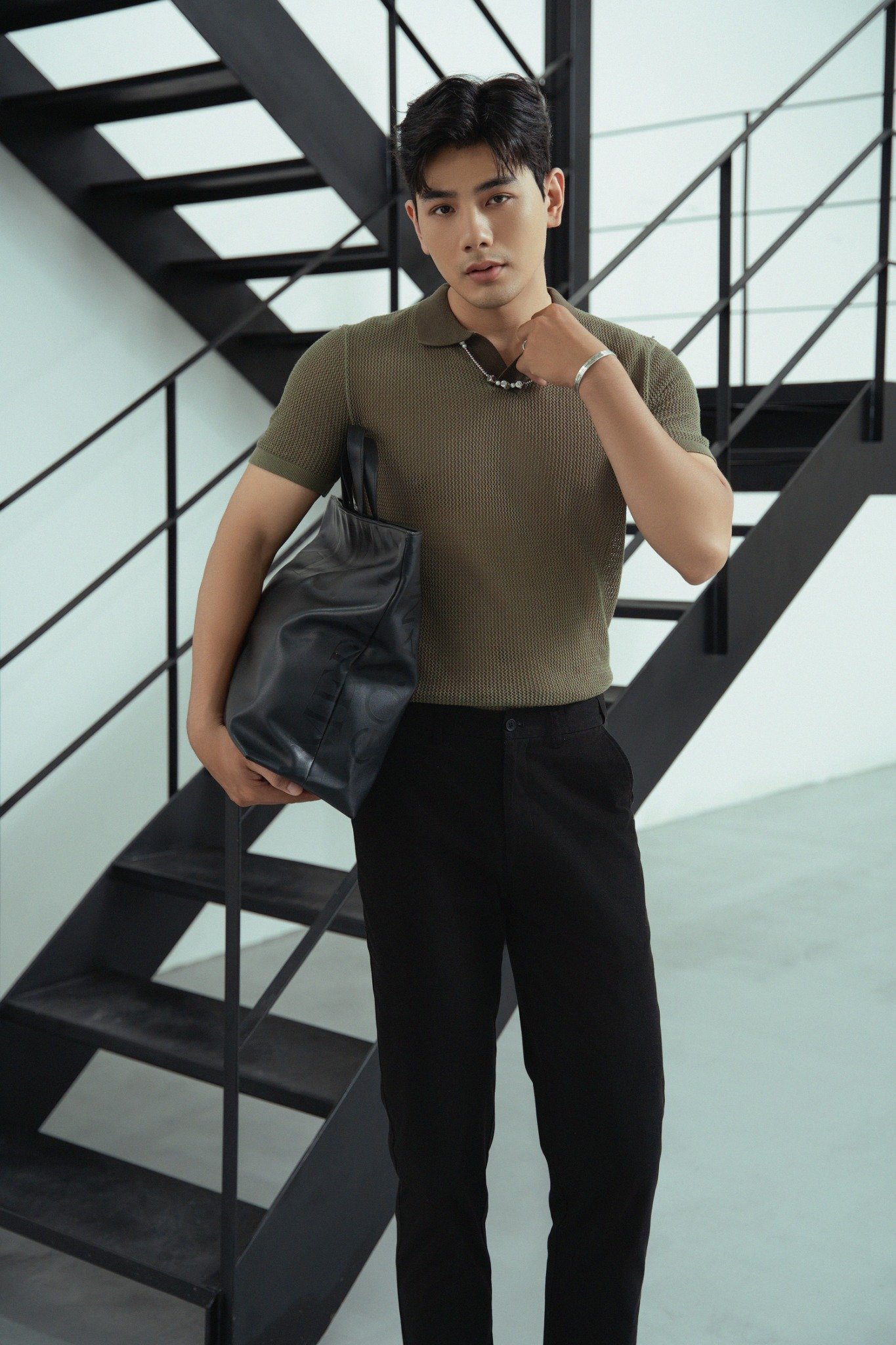 AG725 PREMIUM REGULAR FIT KNIT POLO - DARK GREEN