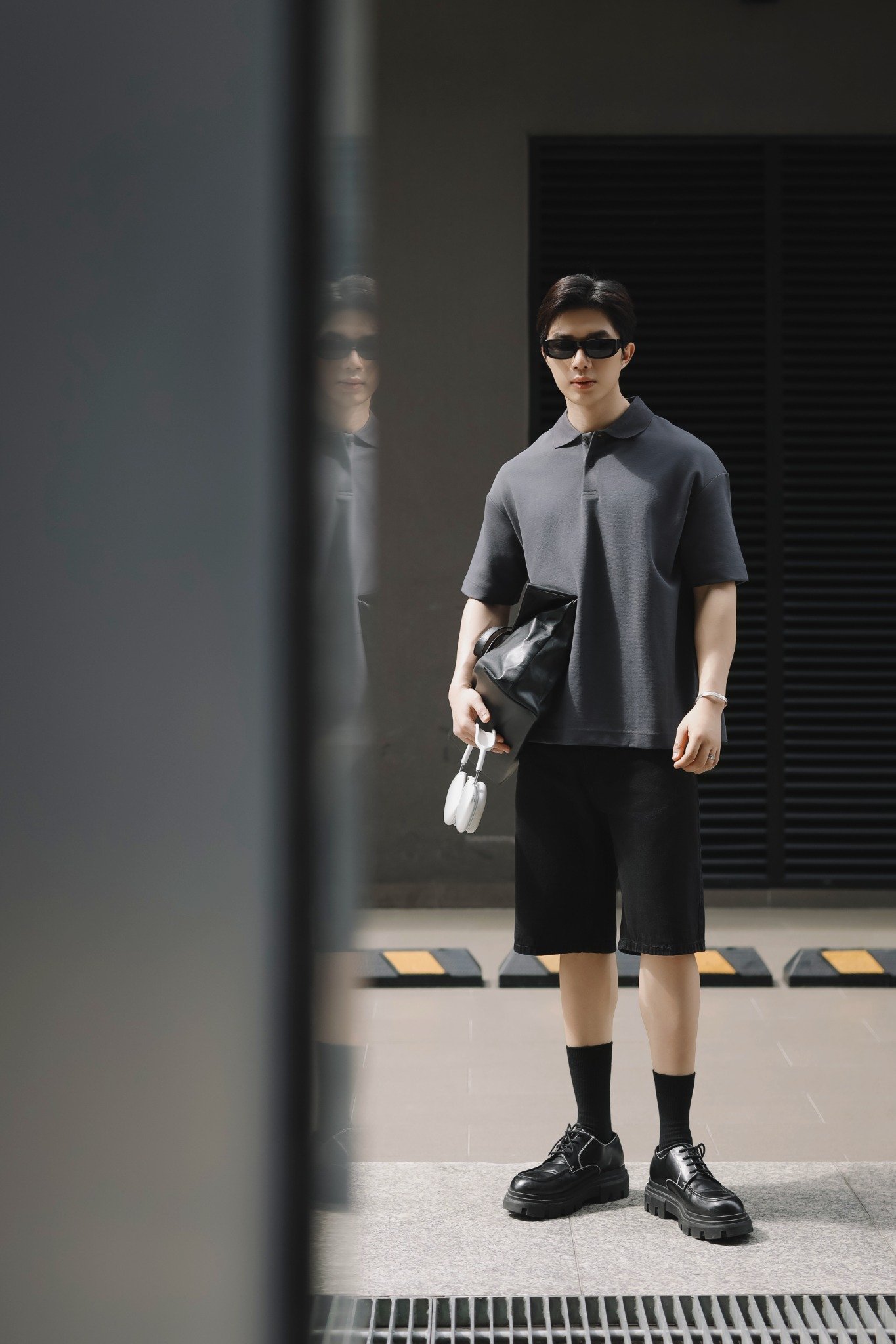 AG001 STUDIO LOOSE FIT BASIC POLO - PRUSSION BLUE