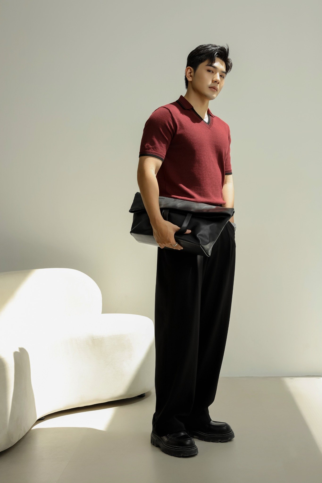 AGHT12 PREMIUM REGULAR FIT TROUSERS - BLACK