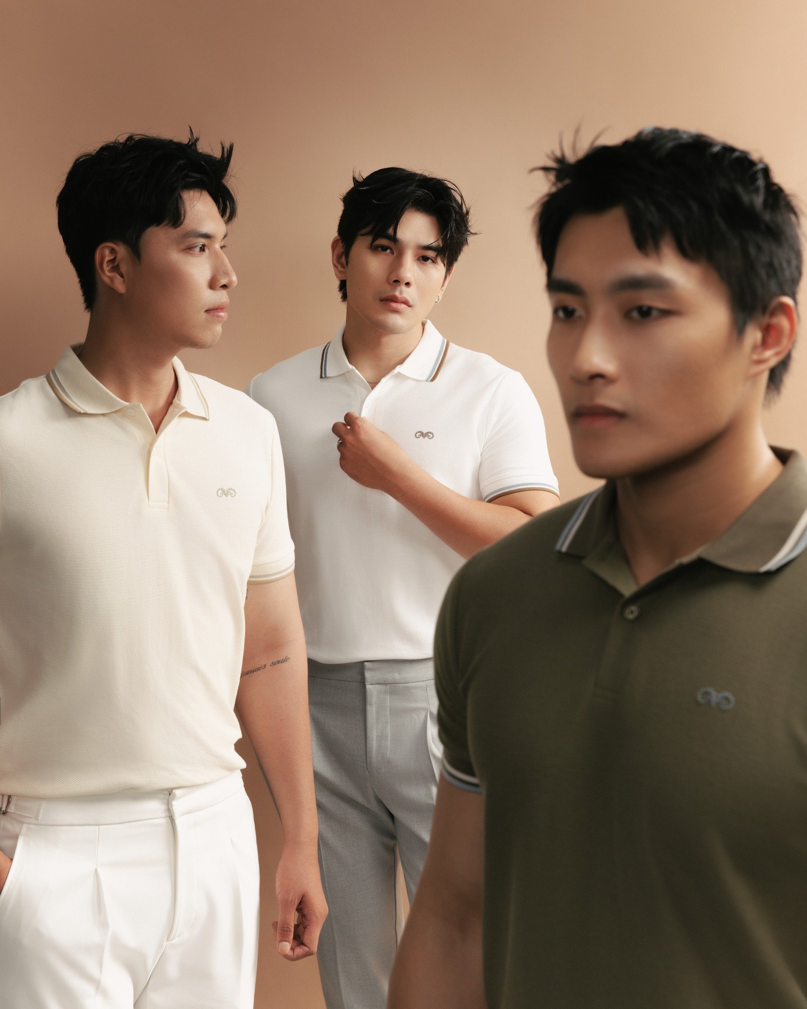 AG6101 PREMIUM SLIMFIT POLO - OFF WHITE