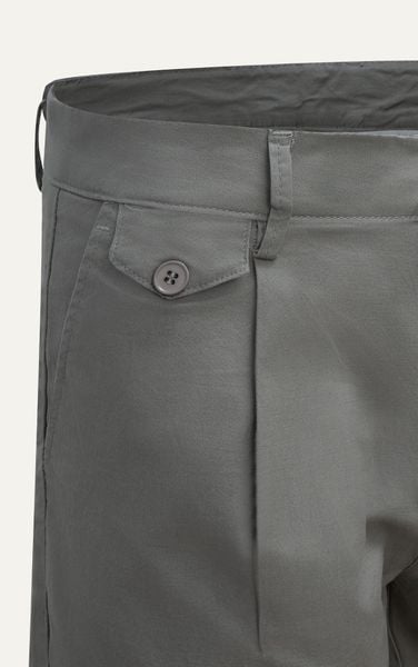  AG513 STUDIO SLIMFIT PLEATED CHINO KHAKI SHORT - LIGHT GREY 