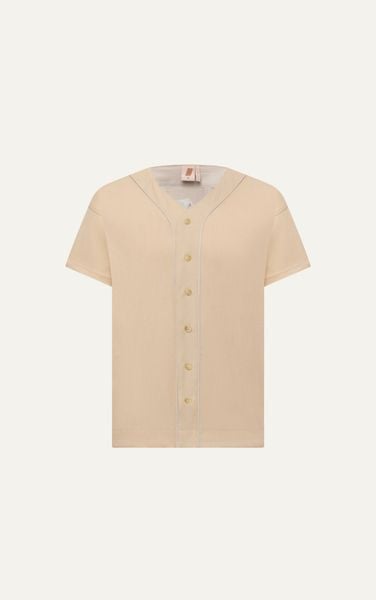  AG24 STUDIO LOOSE FIT CUBAN SHIRT - BEIGE